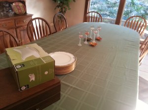 The morning after photo... because, of course, we ATE instead of shooting photos of the bounty of blessings our table hosted (not the least of which was my children and their loves).