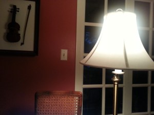 The quiet table where I sit typing my blog post...