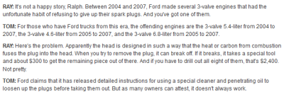 Car Talk bloggers discuss the sad story of spark plug changes.