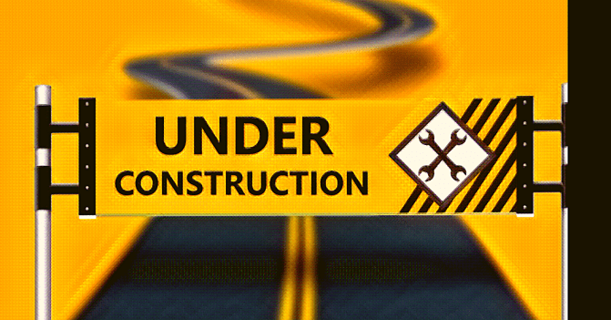 a photo illustration of a road under construction