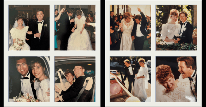 wedding photos for two different couples
